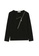 A-IN GIRLS black Stylish Zip Collar Black T-Shirt F149FAAA333259GS_4