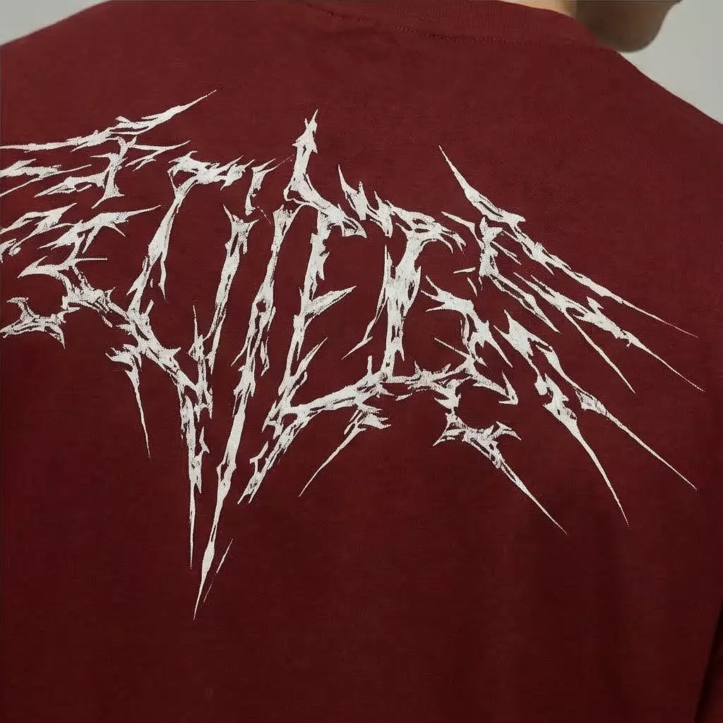 THIRDDAY Kaos Oversize Gym Kalcer Cotton Hybrid 240gsm "lift metal" maroon MTZ58