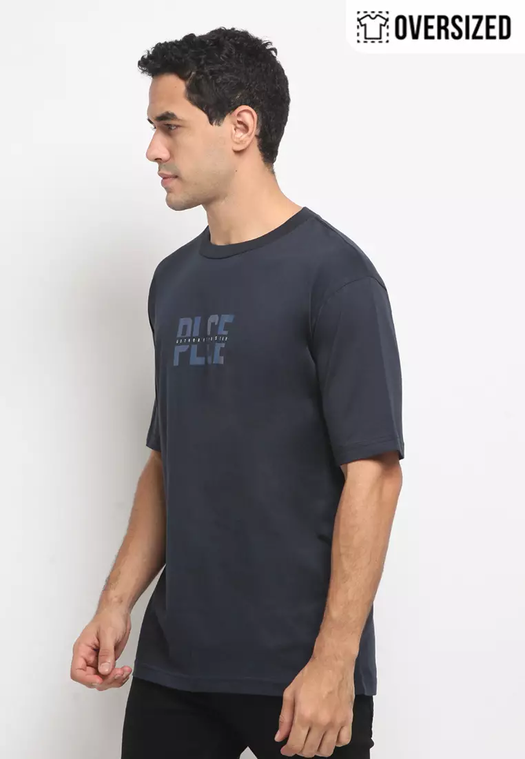 POLICE T-Shirt Cotton Combed Oversized Pria 2079180181