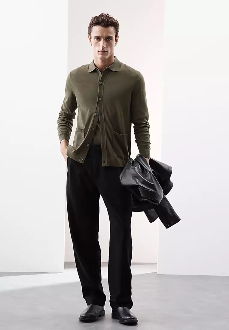 Pure Extra Fine Merino Wool Knitted Jacket