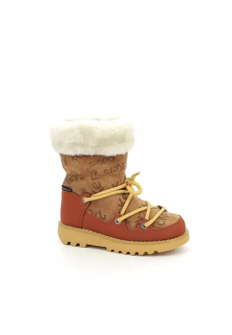 Discount on Kickers  shoes - SKU: Kick Neosnow Women Camel Rouille Boot