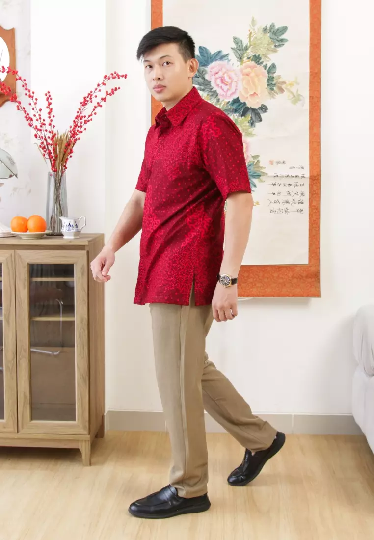 Nayara Kemeja Batik Noah Maroon SH