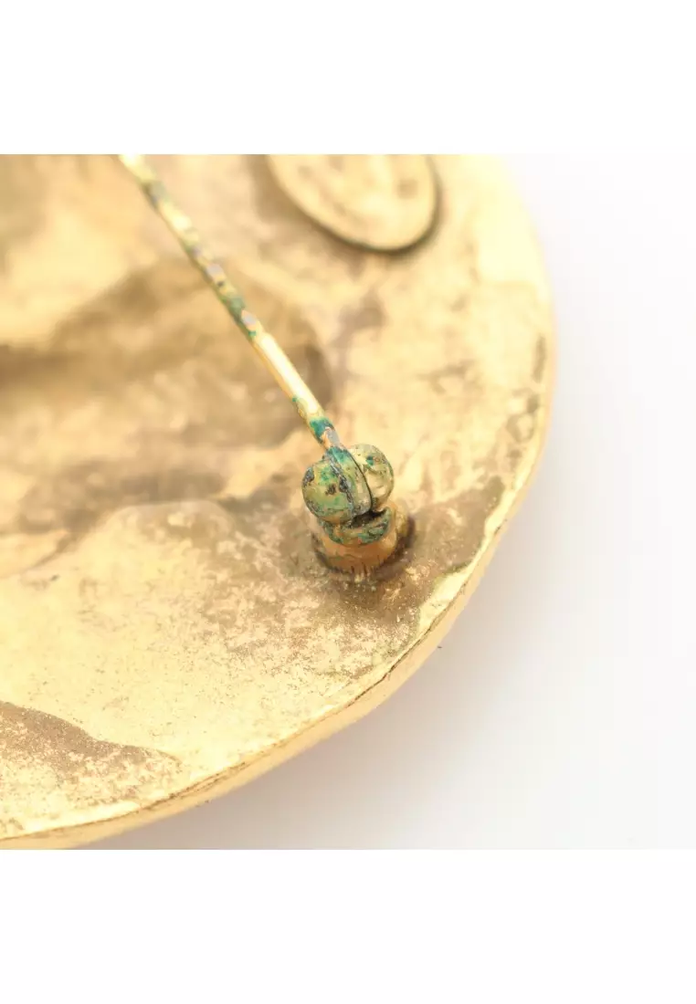 Pre-Loved Chanel coco mark brooch lion GP gold vintage 23