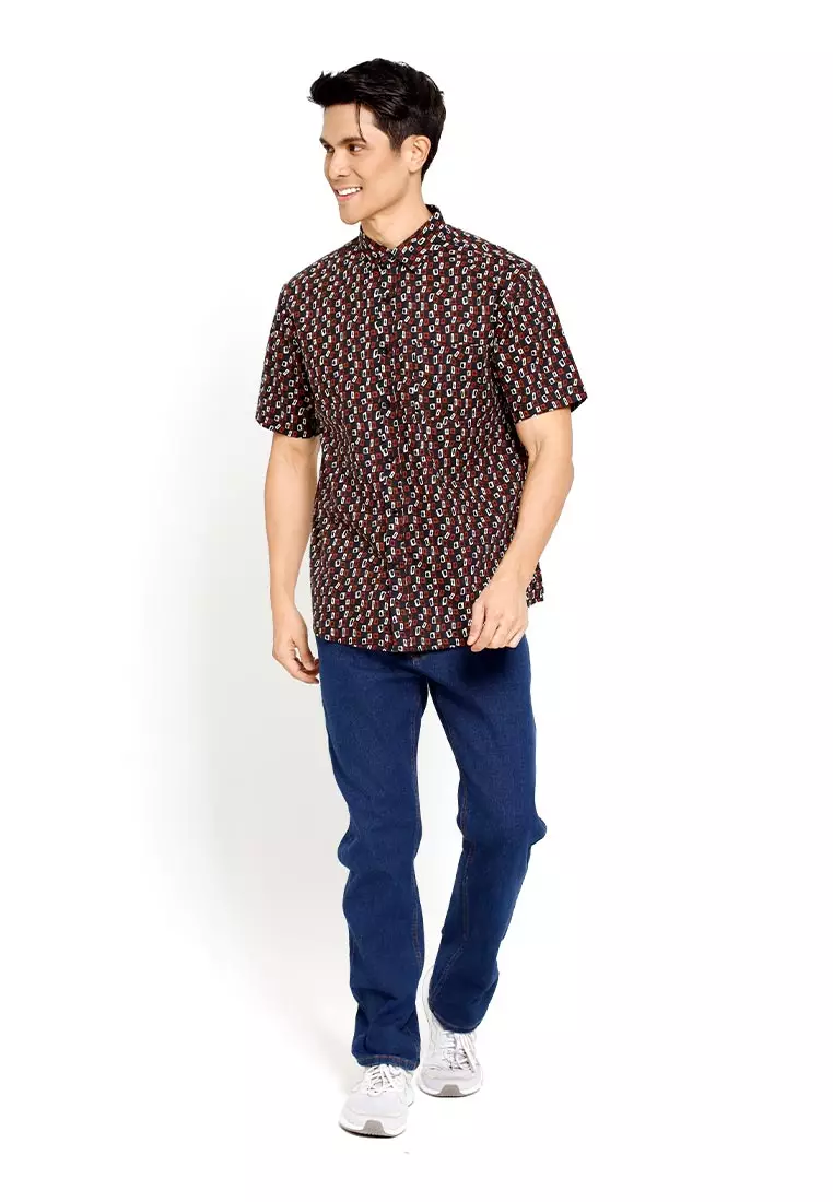 Forest Stretchable Regular  Straight Cut Denim Long Pants Men - 610227-31Blue