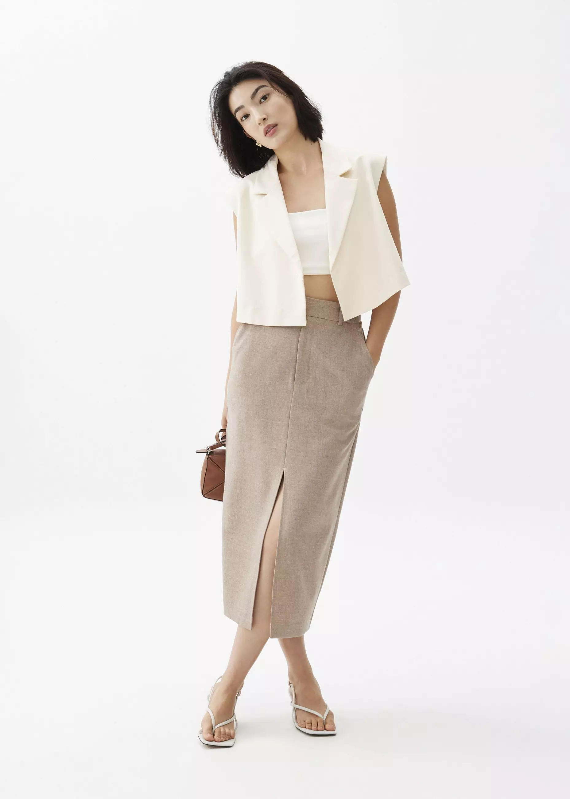 Vest Wanita - Tailored Crop Vest