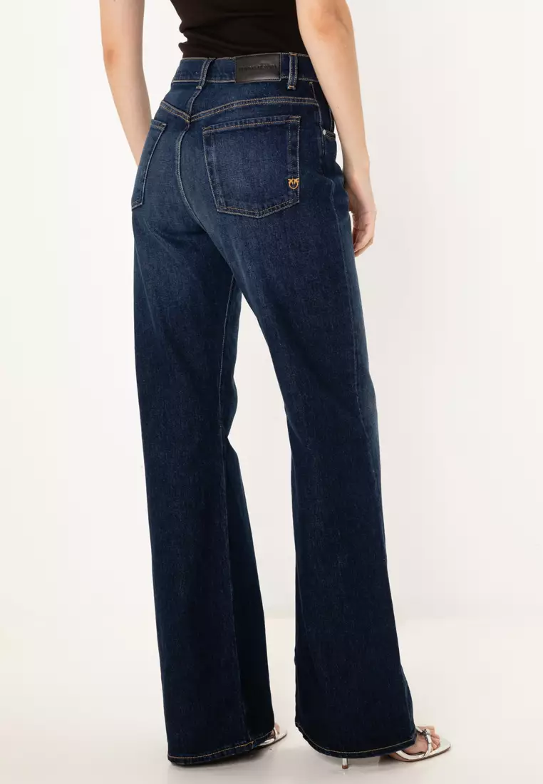 Buy Pinko Wide-leg vintage denim jeans 2025 Online | ZALORA