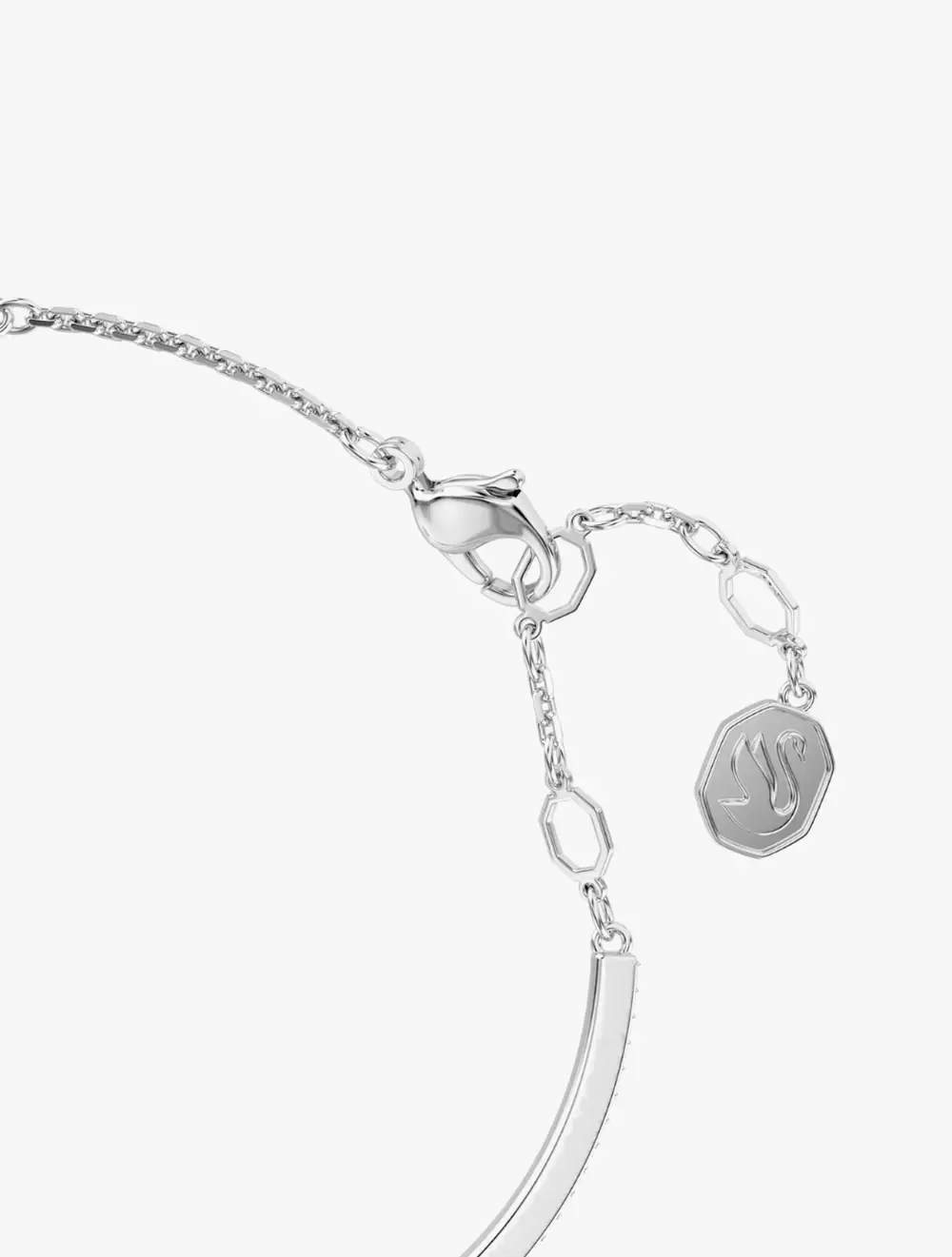 Idyllia Bangle, Flower, Blue, Rhodium Plated - M - Blue