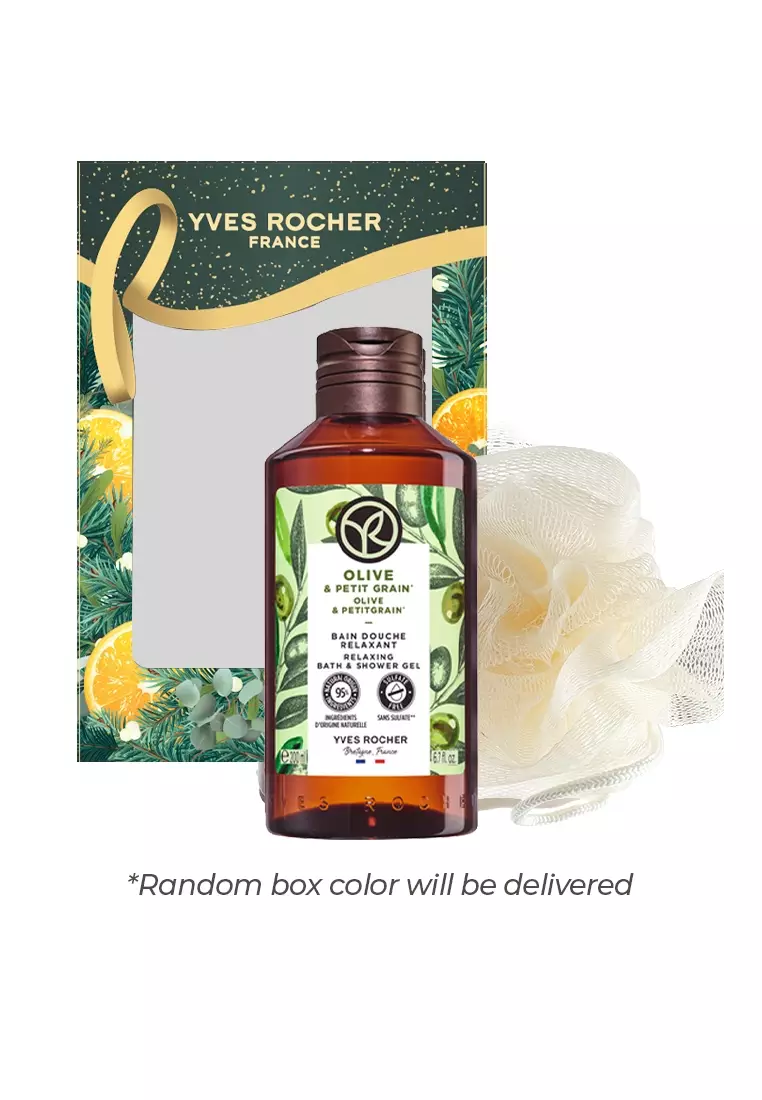 [HOLIDAY GIFT SETS] Gift Set Olive & Petitgrain Shower Gel 200ml with FREE Bath Mesh