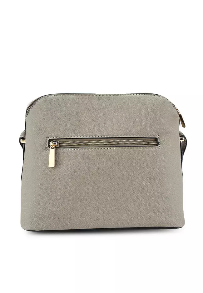 Saffiano Texture Shell Shape Sling Bag