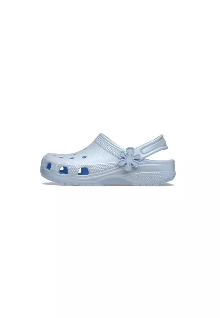 Kids' Classic Pearl Shine Clog in Blue Frost