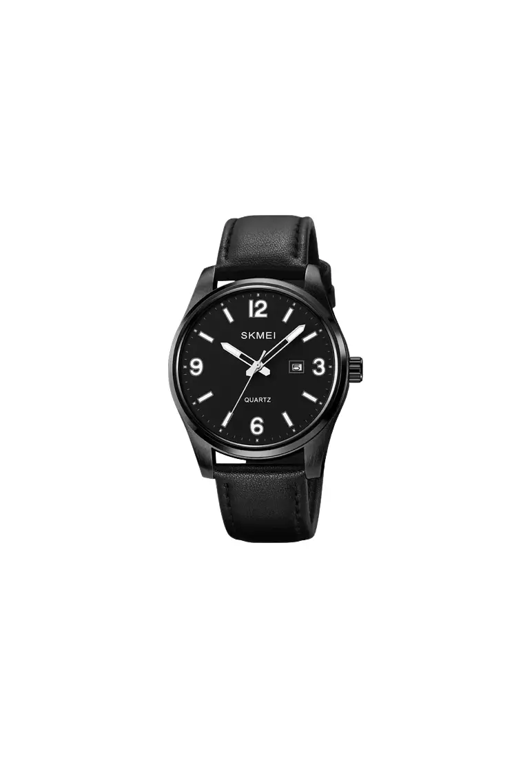 Jam Tangan Analog Pria Elegan Black ORIGINAL