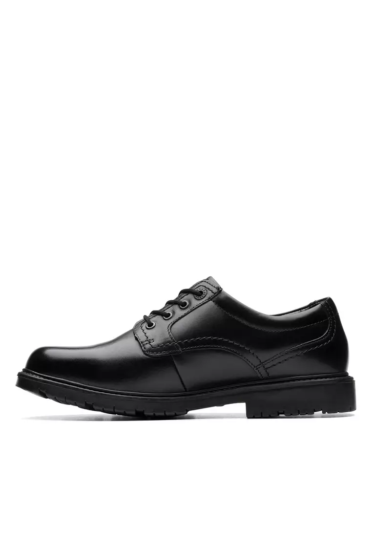 Mens Lane Stride Lace up Shoes - Black Leather