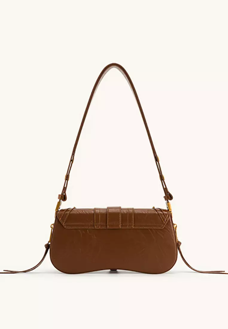 Joy Shoulder Bag - Brown Crushed