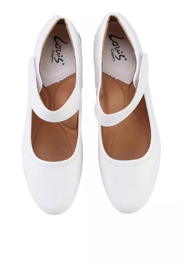 Faux Leather Mary Wedges