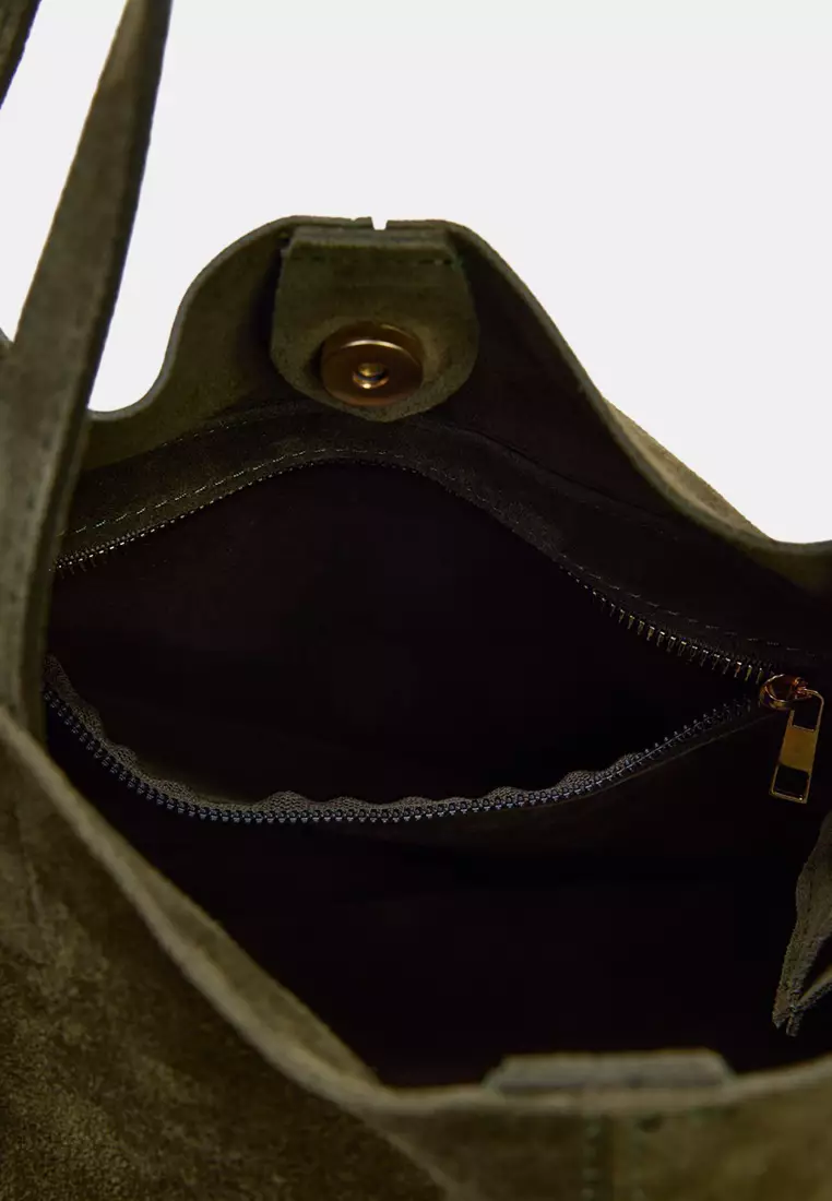 Suede Maxi Tote Bag
