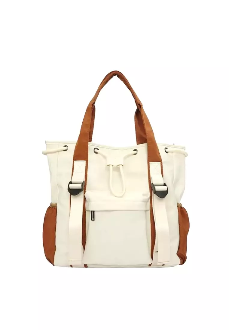 Caroline Cream Selempang Tote Sling Bag