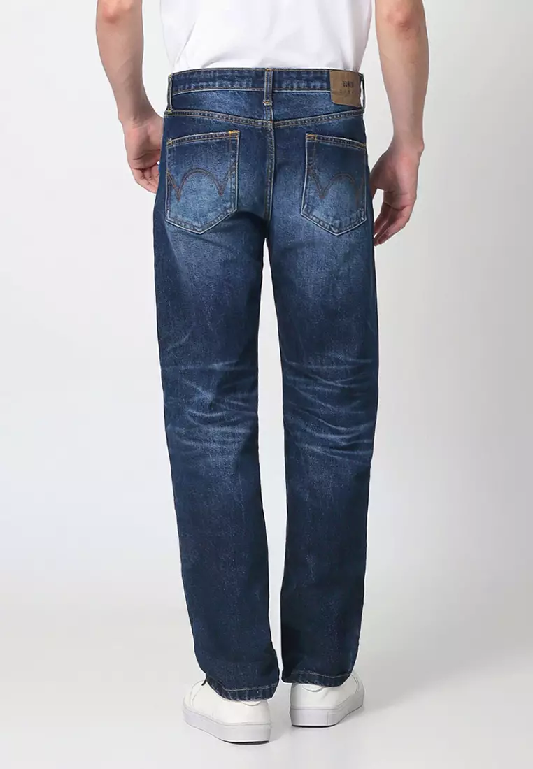 Celana Denim Pria 801 Handcrafted Indigo 3D Jeans Reguler Fit New 