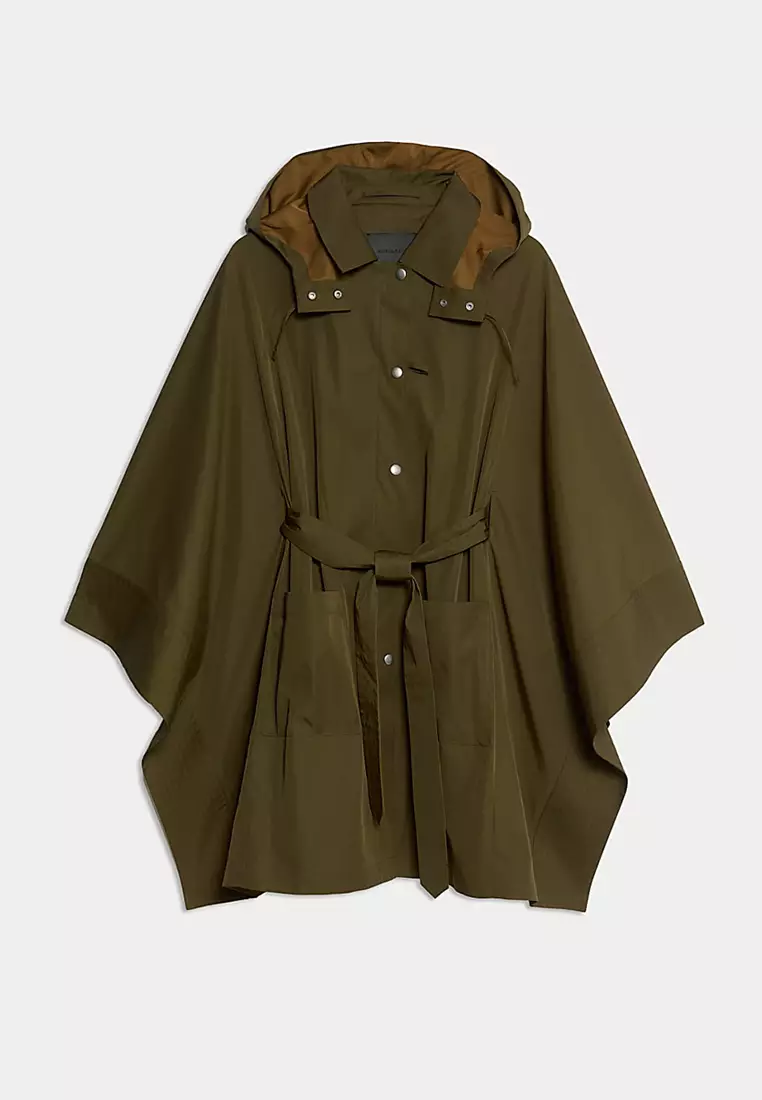 Showerproof Cape Style Trench Coat