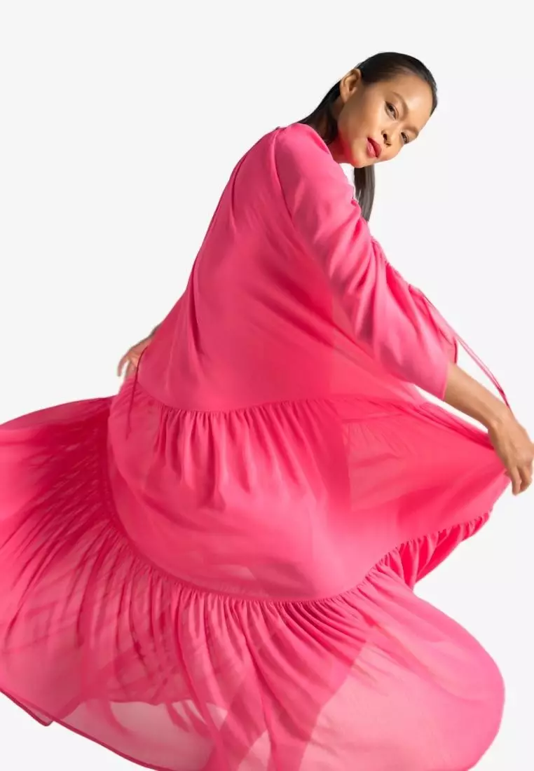 New Linen New Horizon Maxi Silk Dress