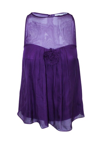 REBECCA TAYLOR purple Pre-Loved rebecca taylor Purple Silk Top 06CFBAA5BF490FGS_1