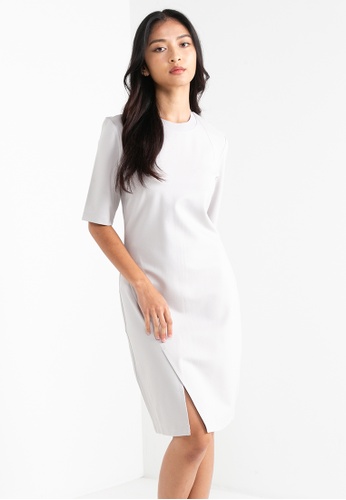 ck Calvin Klein Light Ponte Slit Dress 2023 | Buy ck Calvin Klein Online |  ZALORA Hong Kong