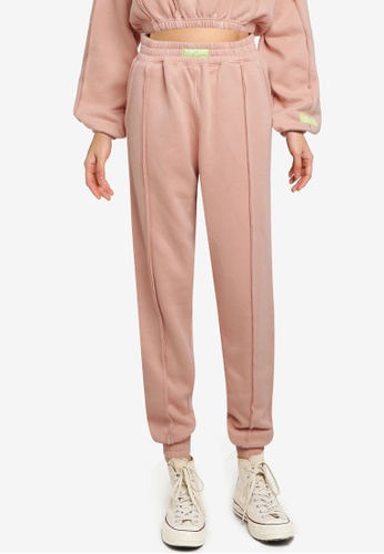 Public Desire pink Exposed Seam Detail Joggers D8661AA4CF45CEGS_1