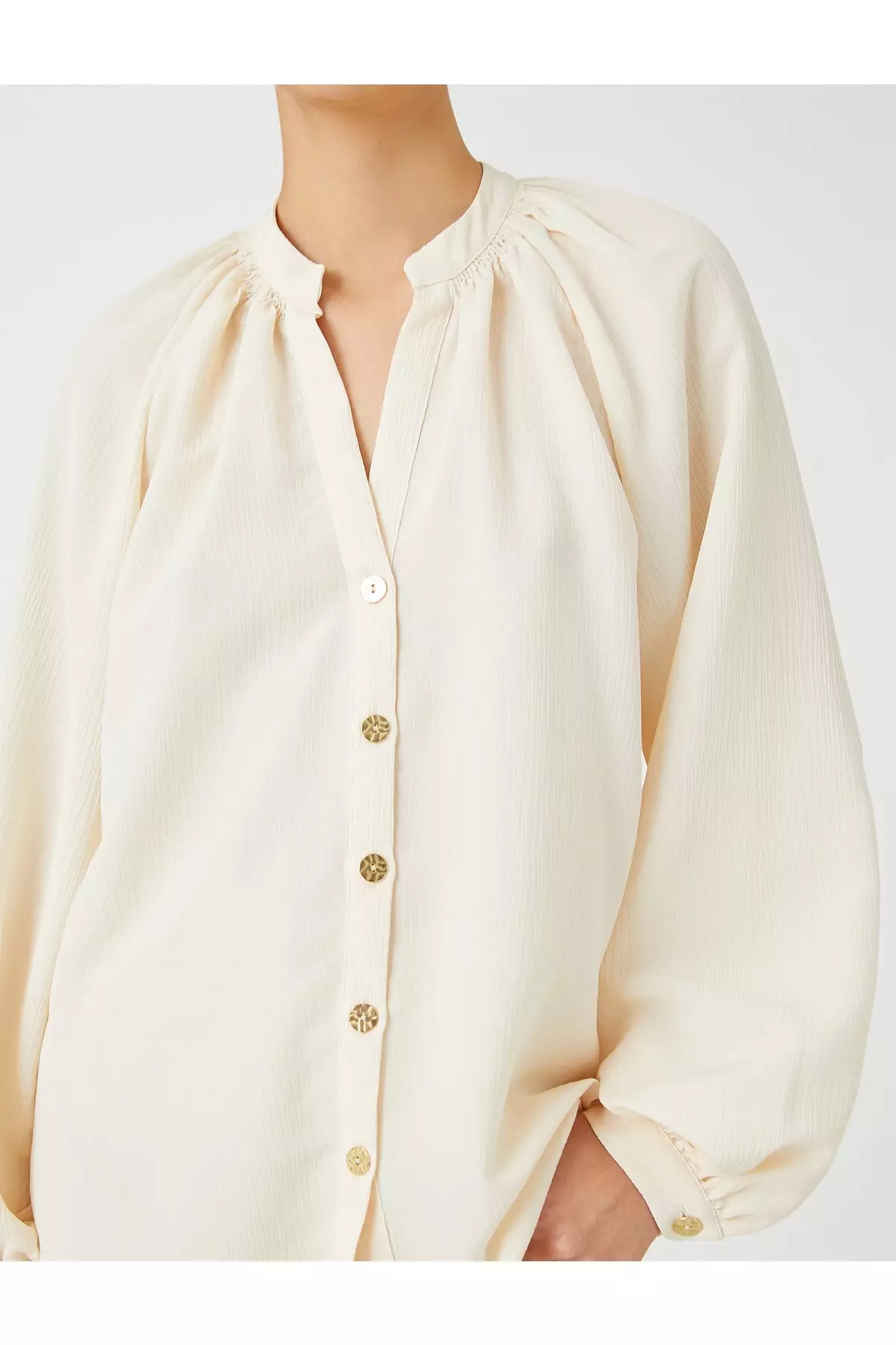 Koton Damen Oversize Shirt Mit Knopfleiste - Bequem & Stylisch