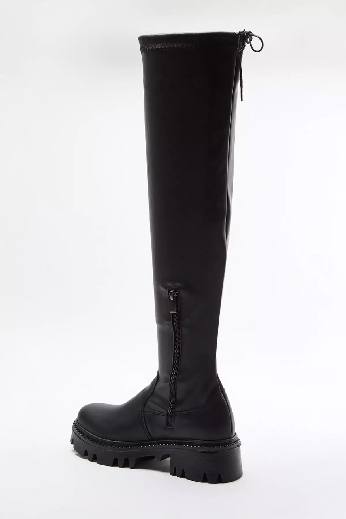 Overknee-Damenstiefel In Schwarz Mit Dicker Sohle - Takaw25Cz00014