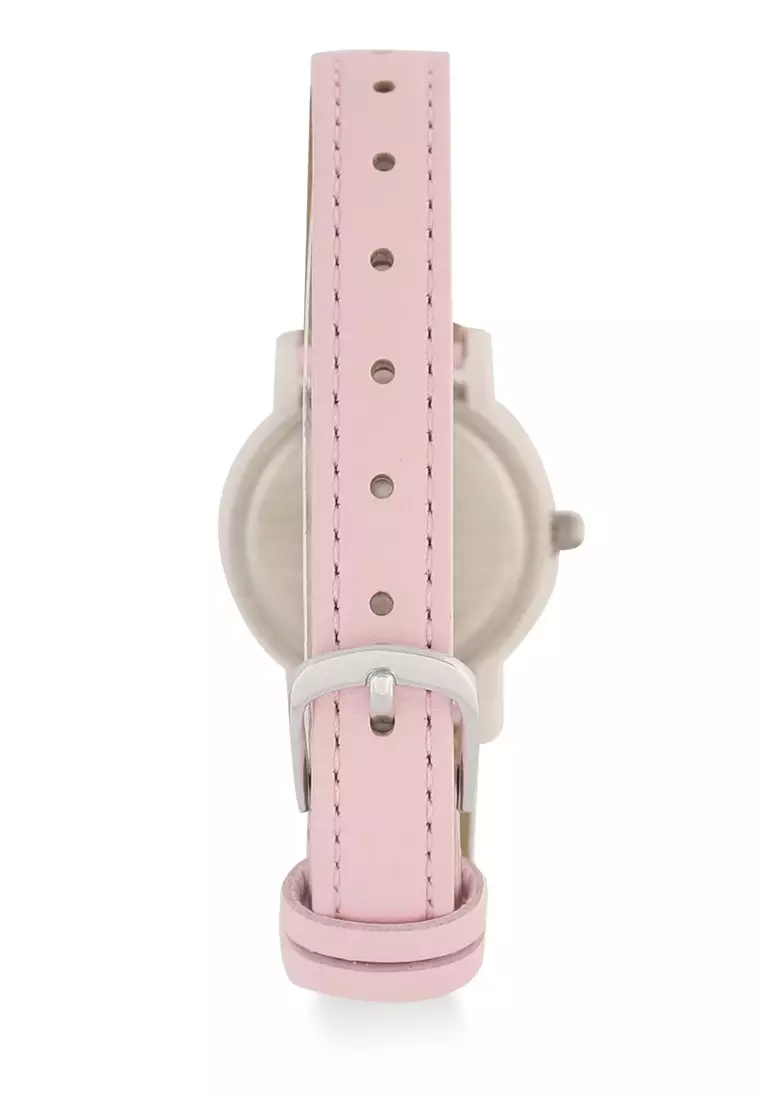 Casio Jam Tangan Wanita - Pink White - Leather Strap - LQ-139L-4B1DF