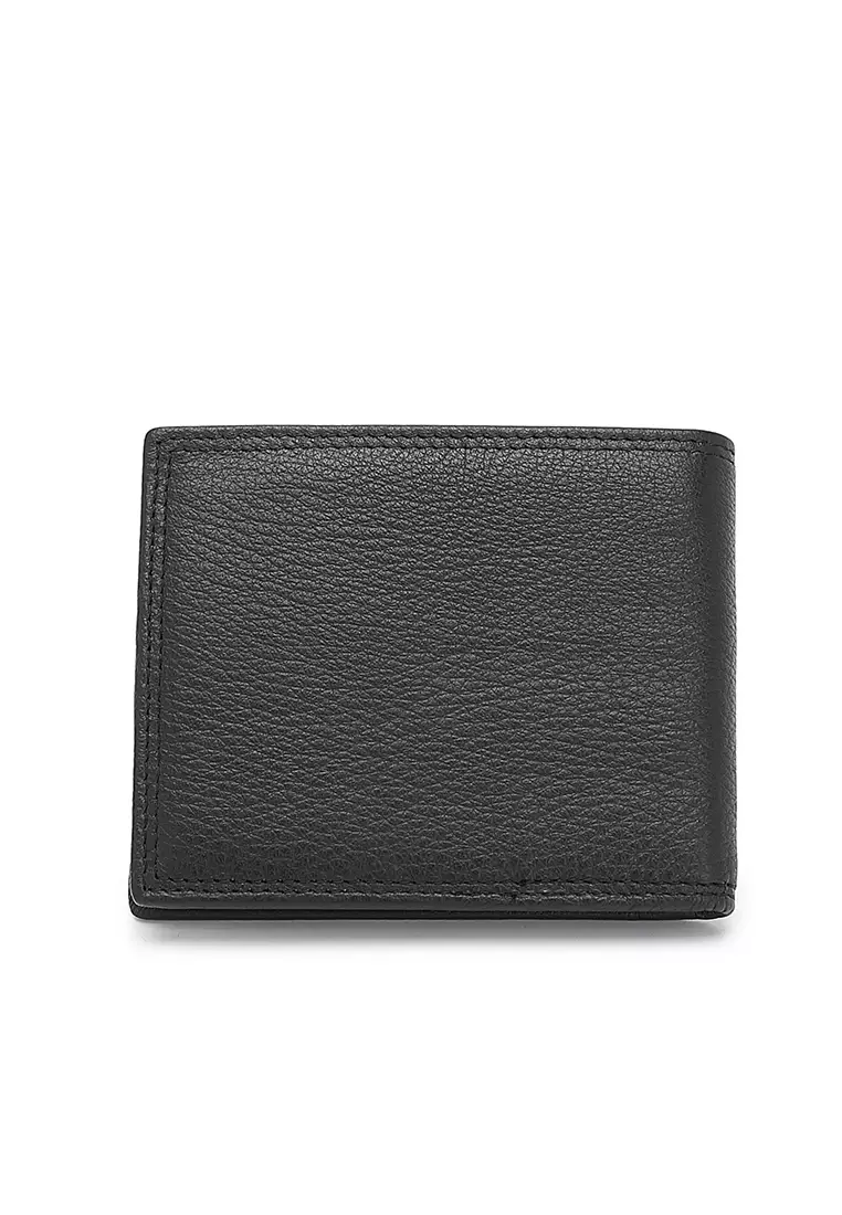 Genuine Leather RFID Short Wallet (真皮錢包) - 黑色