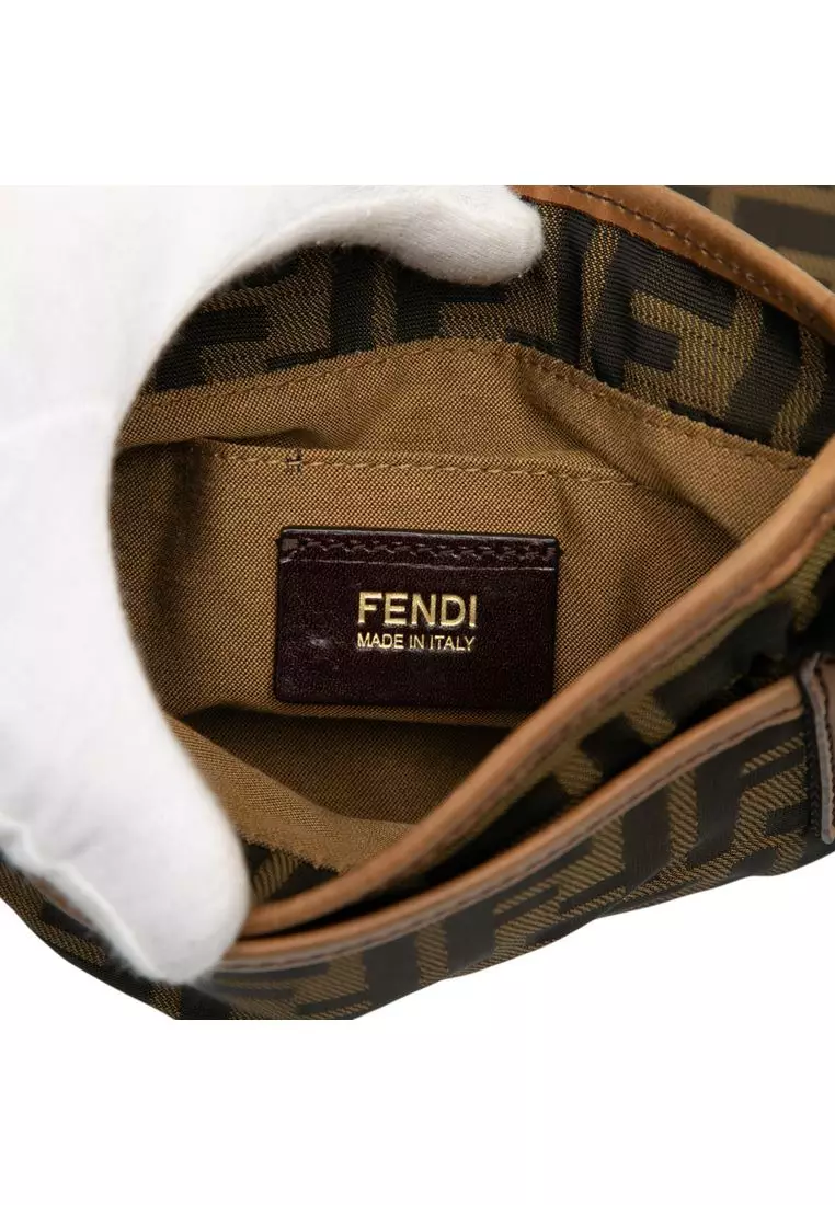 Pre-Loved Fendi Mini Ff Zucca Canvas Crossbody