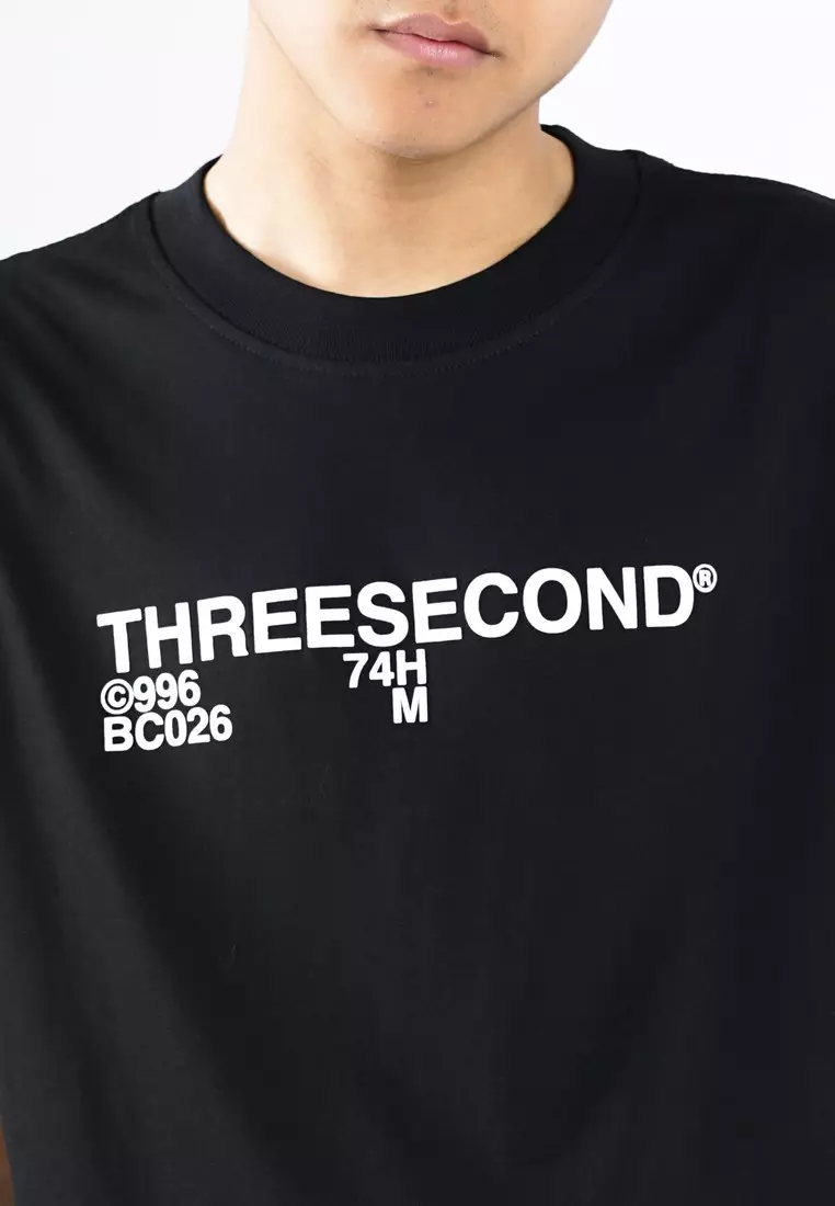 3Second Men's T-Shirt Short Sleeve Regular Fit Cotton BC026 OL-C150525