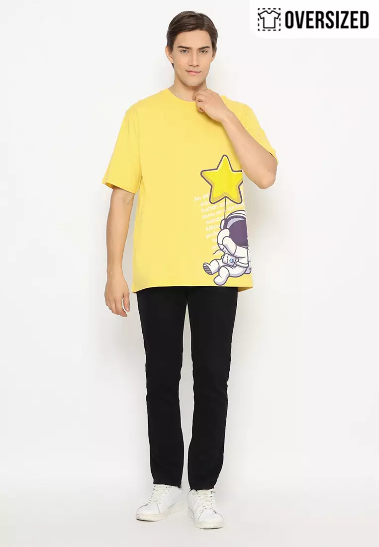 RBJ T-Shirt Cotton Combed Kuning Polo Oversized Pria 2079350061
