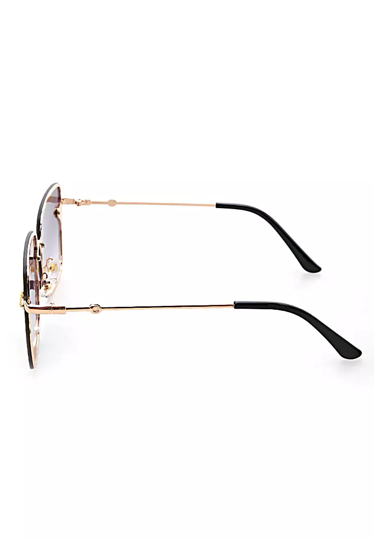 Revika Kacamata Classic Stylis Sunglasses Wanita UV Protection Material Metal ORIGINAL - Gray