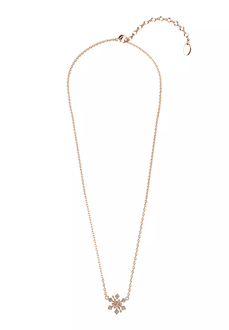 Snowflakers Pendant RG - Kalung Crystal by Her Jewellery