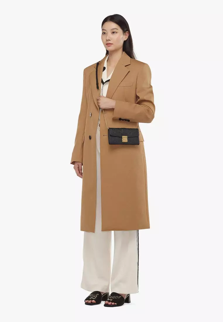 Tracy Chain Wallet in Embossed Monogram Leather