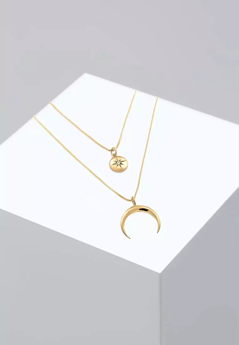 Necklace Astro Layer With Zirconia In Gold-Plated