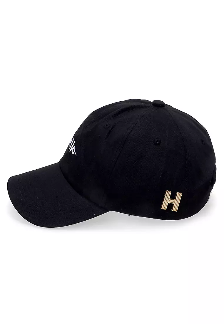 Drsh Topi Cap Snapback Baseball Unisex Sporty Resizable Strap Material Cotton ORIGINAL - Black