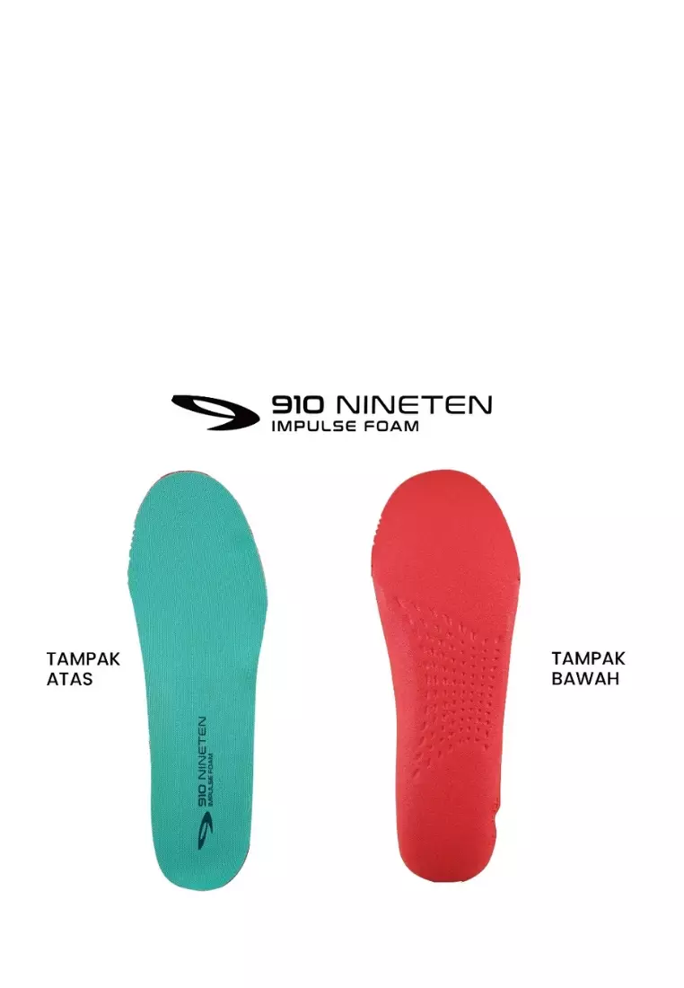 910nineten TAKASHI RUN 1.5 sepatu lari - Hijau/Orange/Hijau tosca