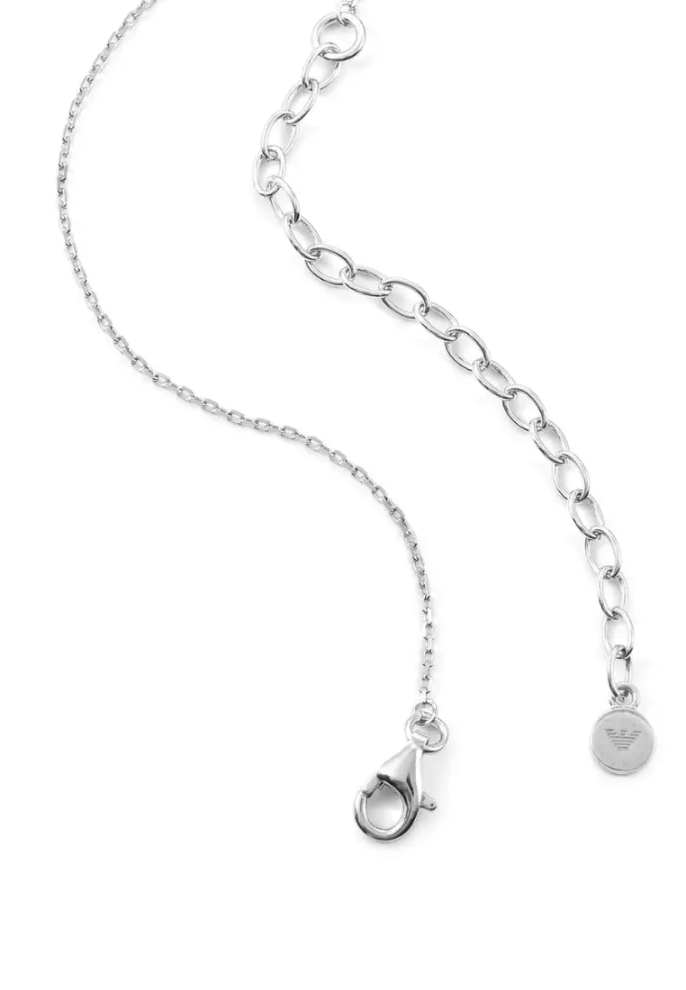 Emporio Armani Sterling Silver Station Necklace - (EG3597040)