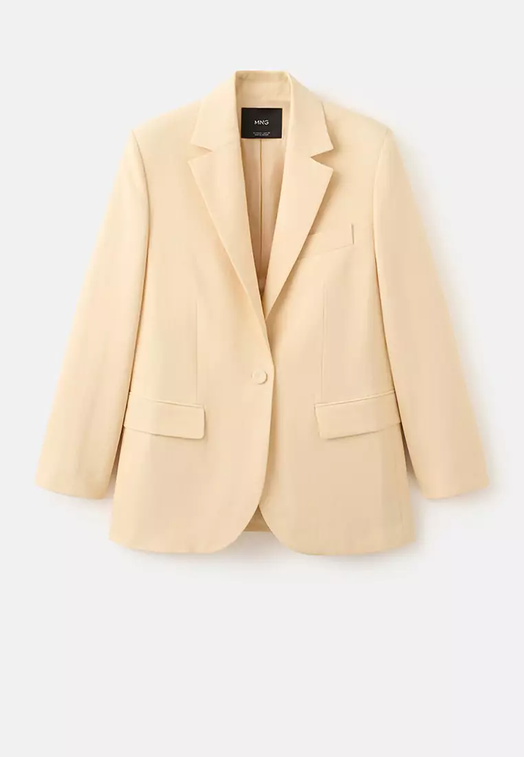 Linen-Blend Suit Jacket
