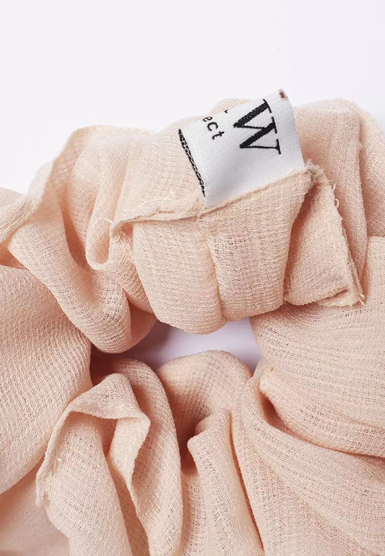 DC011 Scrunchie Hijab Coklat Susu