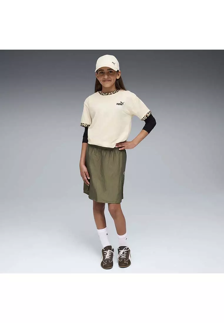 Bowtique Woven Cargo Skirt