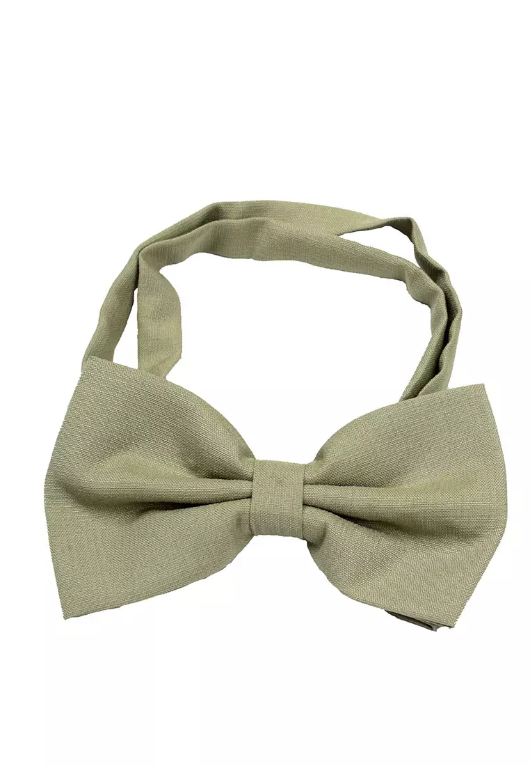 Houseofcuff Dasi Kupu Bowtie Pocket Square Saputanganee Sage Green A30