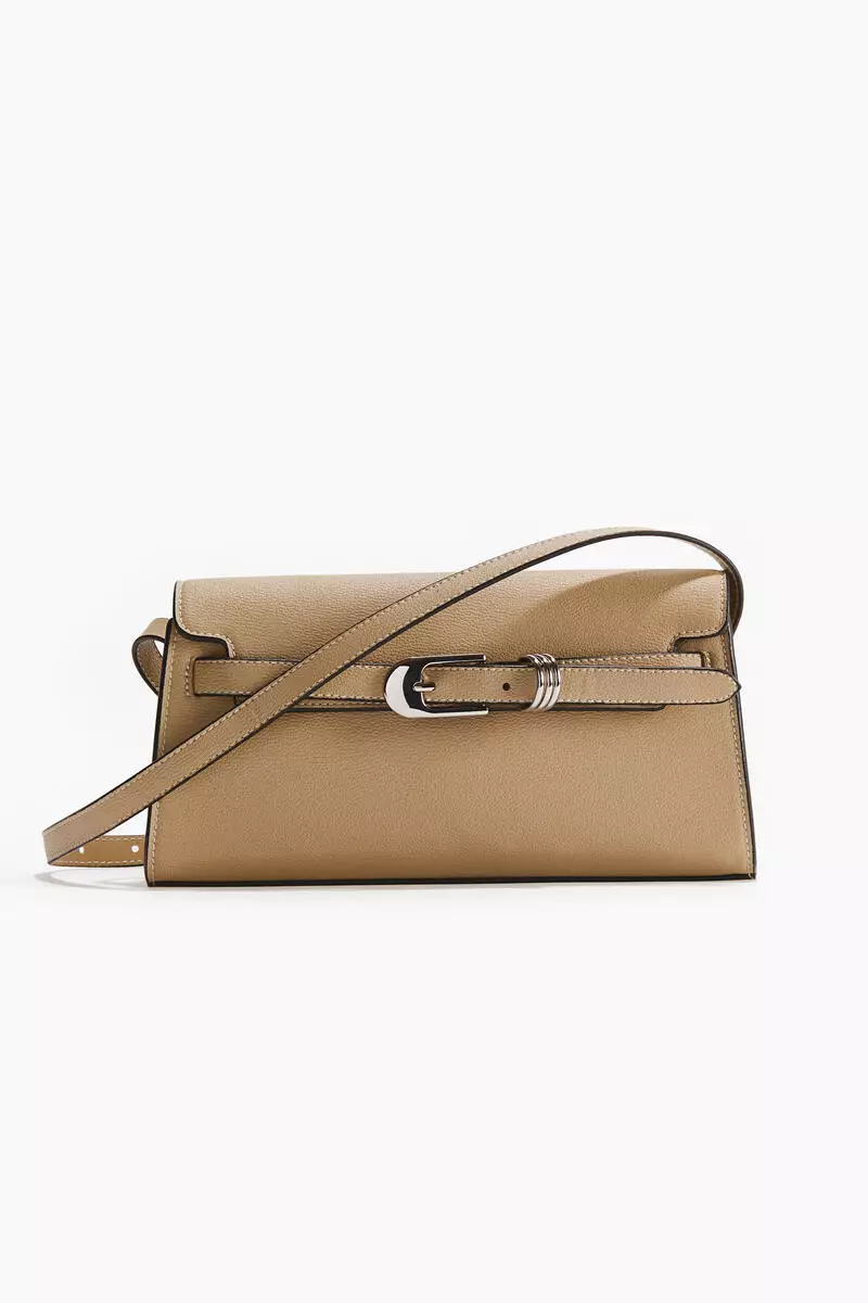 Strap-detail shoulder bag