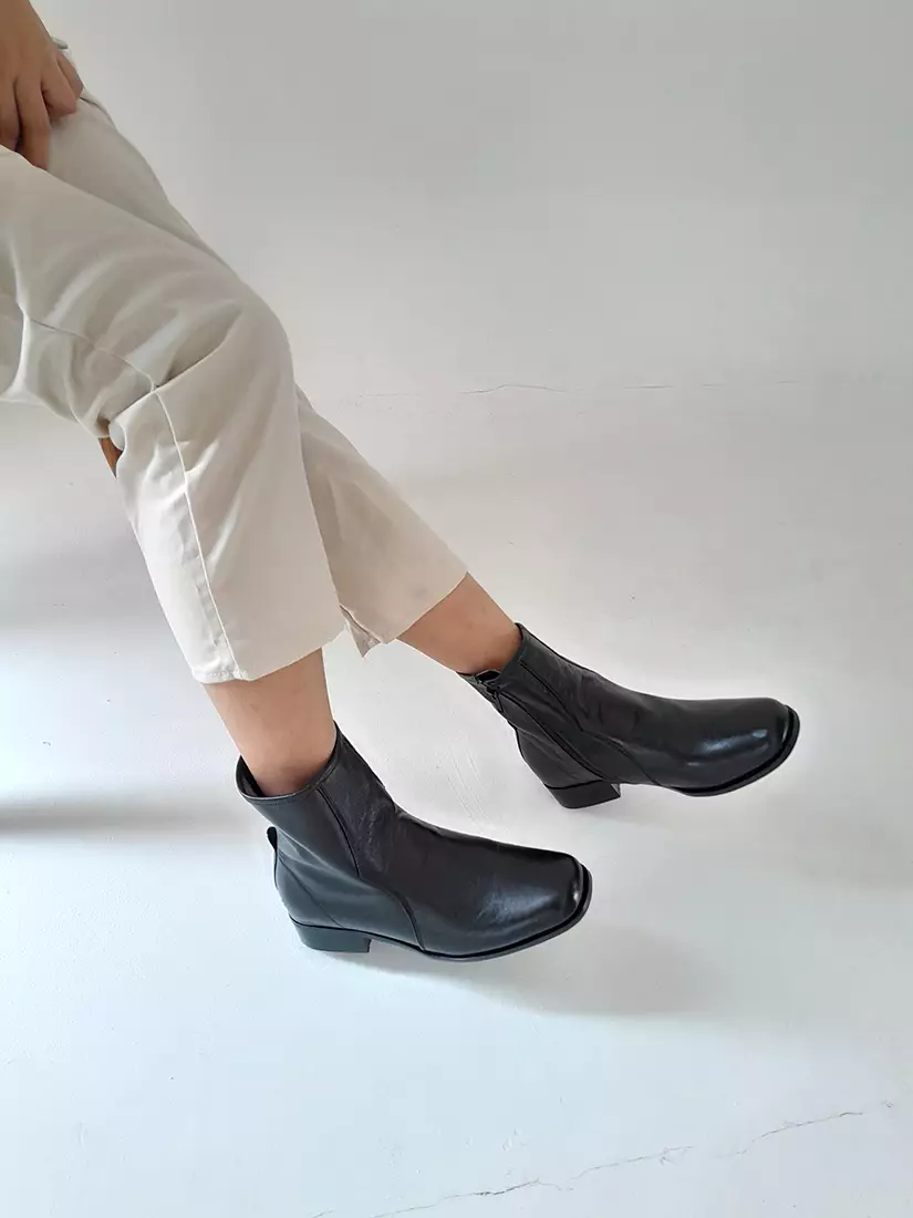 Alexis  Sepatu Boots Wanita  Kulit Asli Seleting samping