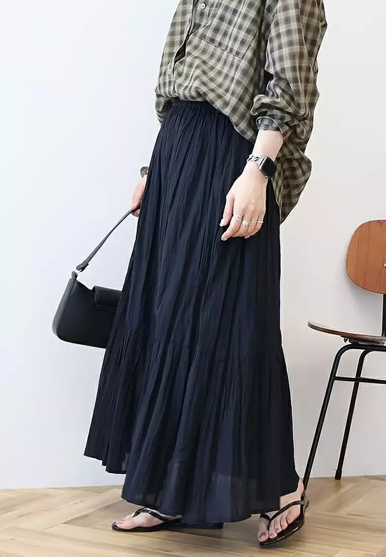 American Holic - Yanagi Crinkle Tiered Skirt