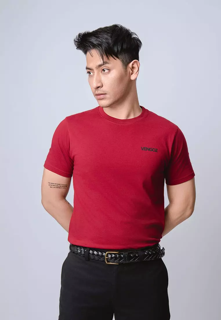 T-Shirt Minimal Logo Dark Red