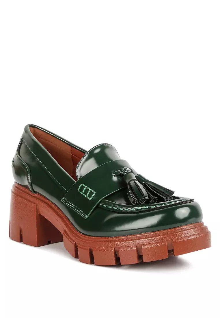 Platform loafers with tassels best sale
