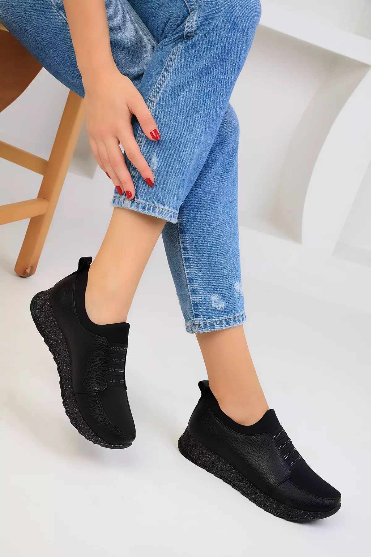 Discount on Soho  shoes - SKU: Glitter Slip-On Shoes